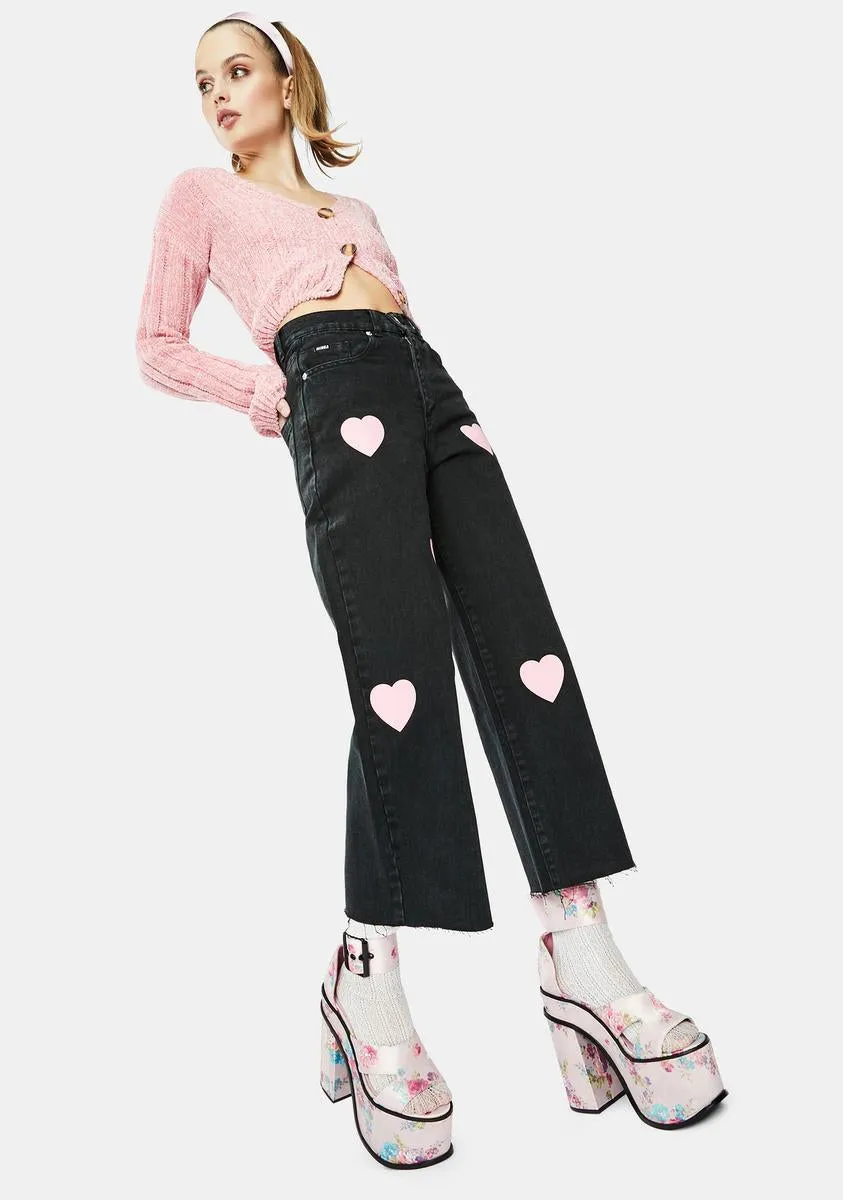 Pink Hearts Skater Jeans sold by Dolls Kill product image thumbnail 2