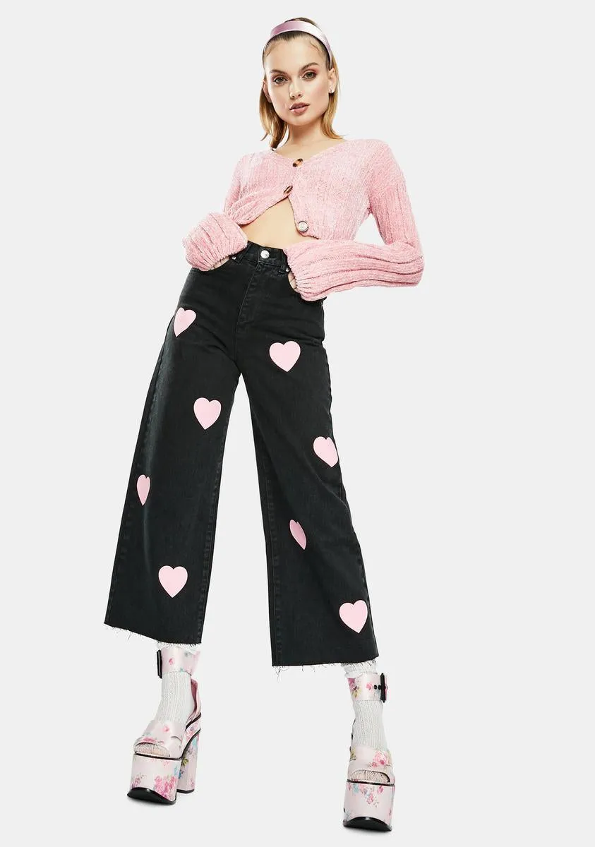 Pink Hearts Skater Jeans sold by Dolls Kill product image thumbnail 3