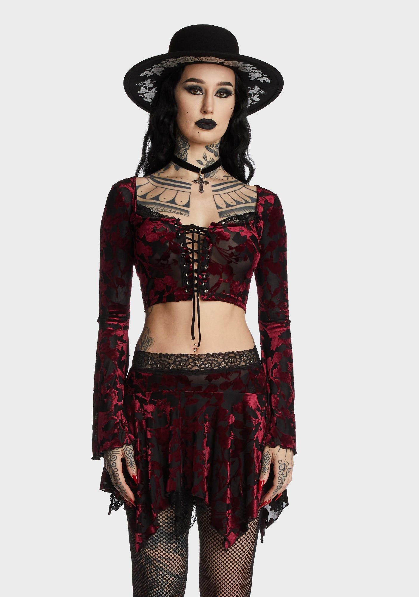 Mystic Misfit Crop Top sold by Dolls Kill