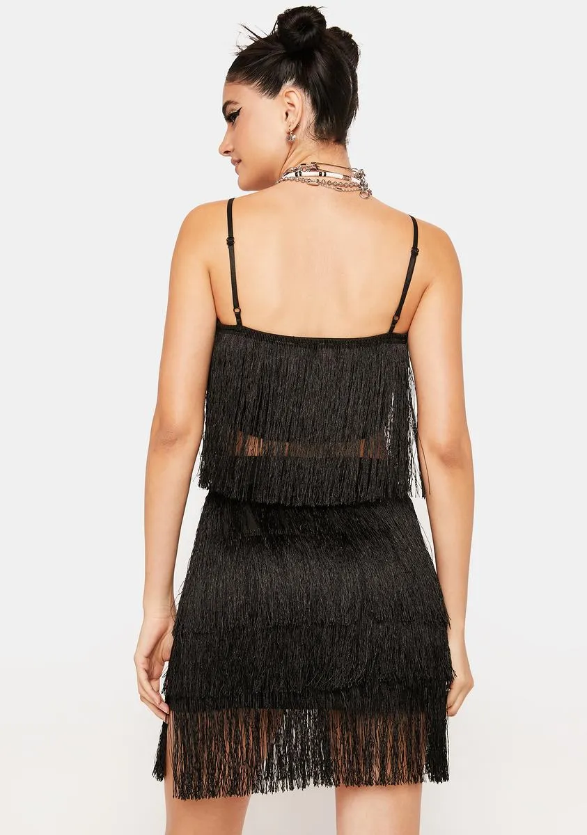 Night Lose It All Fringe Skirt Set sold by Dolls Kill product image thumbnail 4