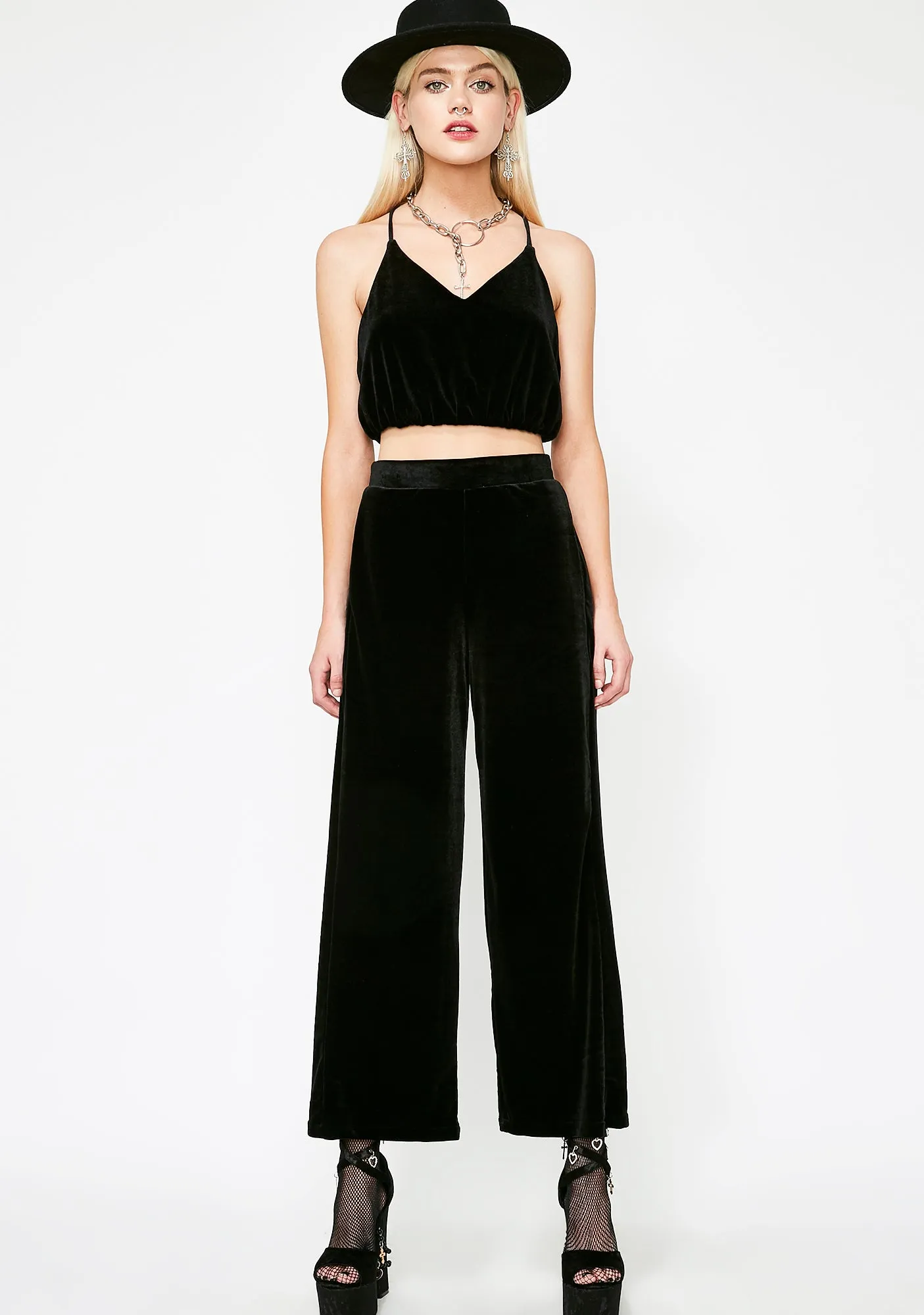 Onyx Blessings On Blessings Velvet Pants sold by Dolls Kill product image thumbnail 3