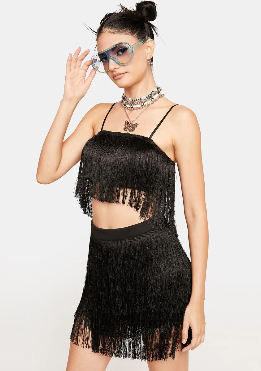 Night Lose It All Fringe Skirt Set sold by Dolls Kill product image thumbnail 2