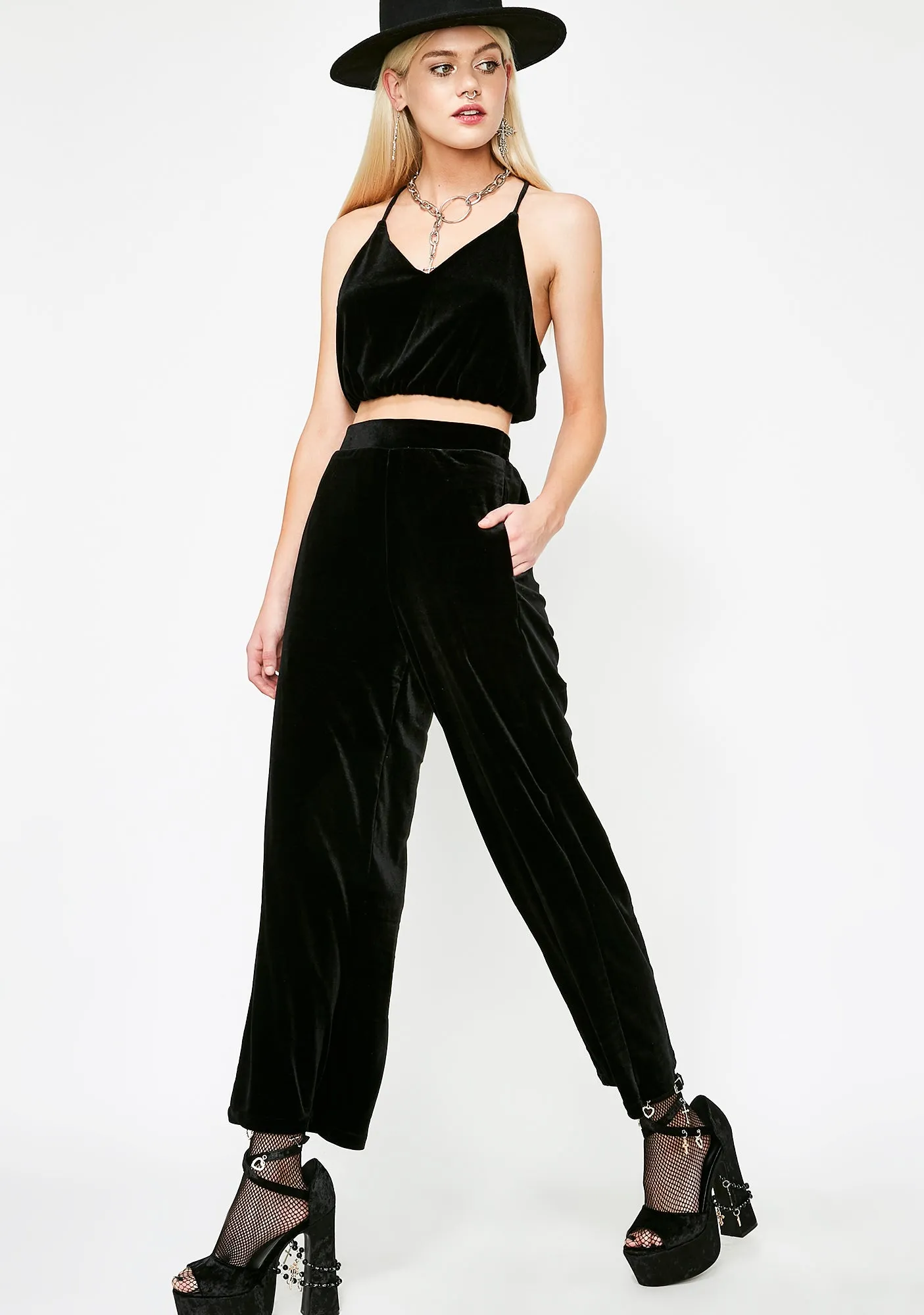 Onyx Blessings On Blessings Velvet Pants sold by Dolls Kill product image thumbnail 2