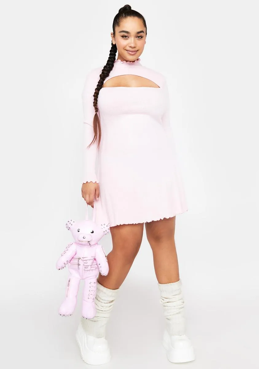 Plus Blush Ready To Impress Mock Neck Mini Dress sold by Dolls Kill product image thumbnail 3