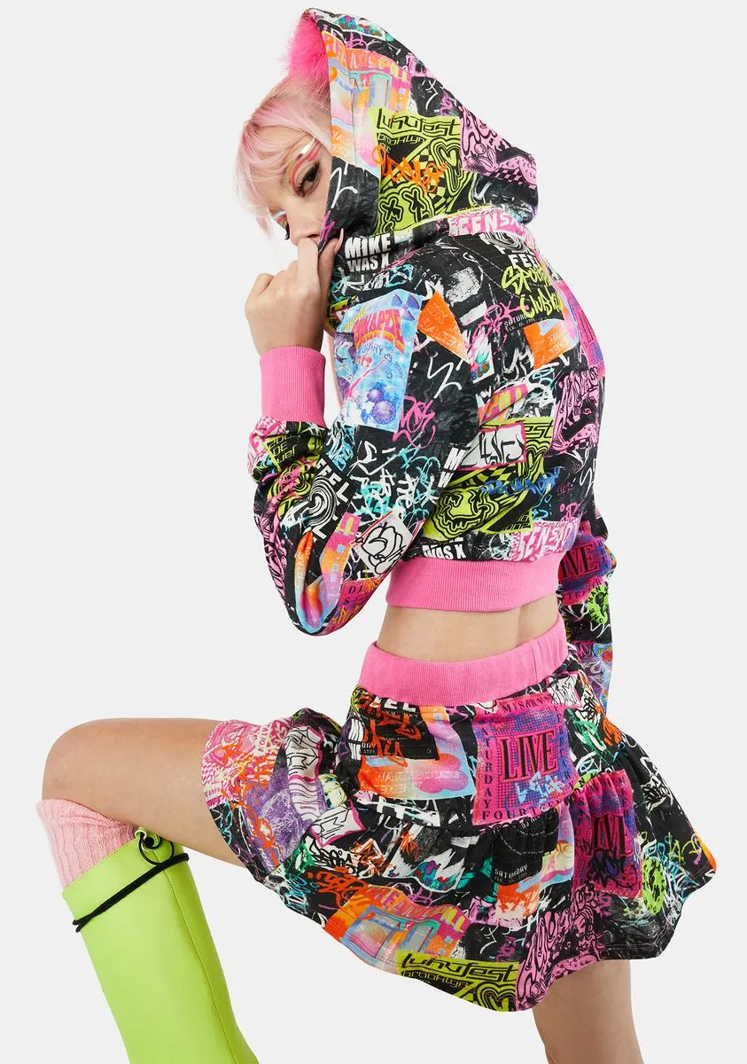 Paint The Town Zip-Up Hoodie sold by Dolls Kill product image thumbnail 4