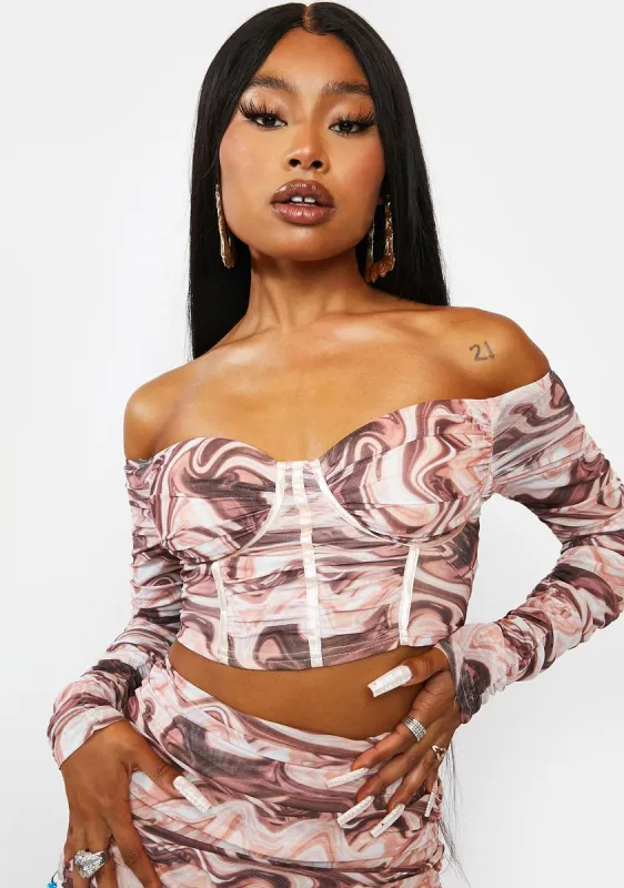 Eyes On Me Off-Shoulder Crop Top sold by Dolls Kill