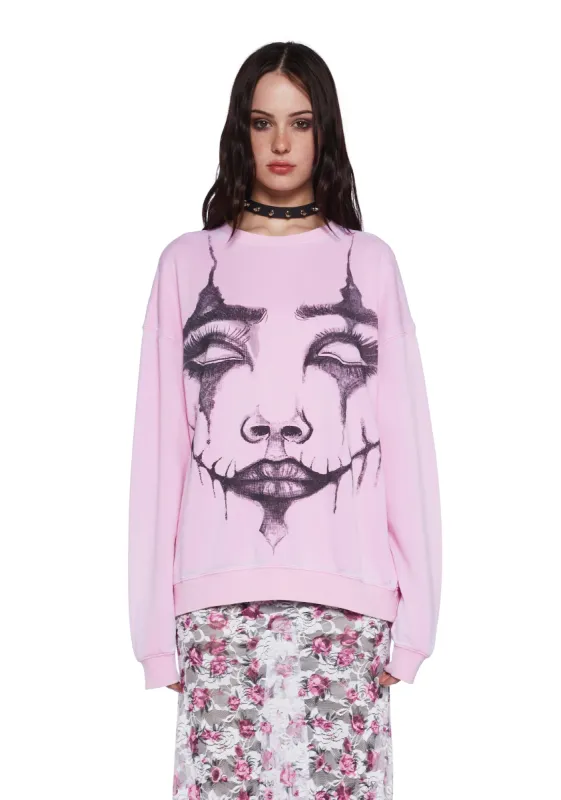 So Serious Oversized Sweatshirt sold by Dolls Kill