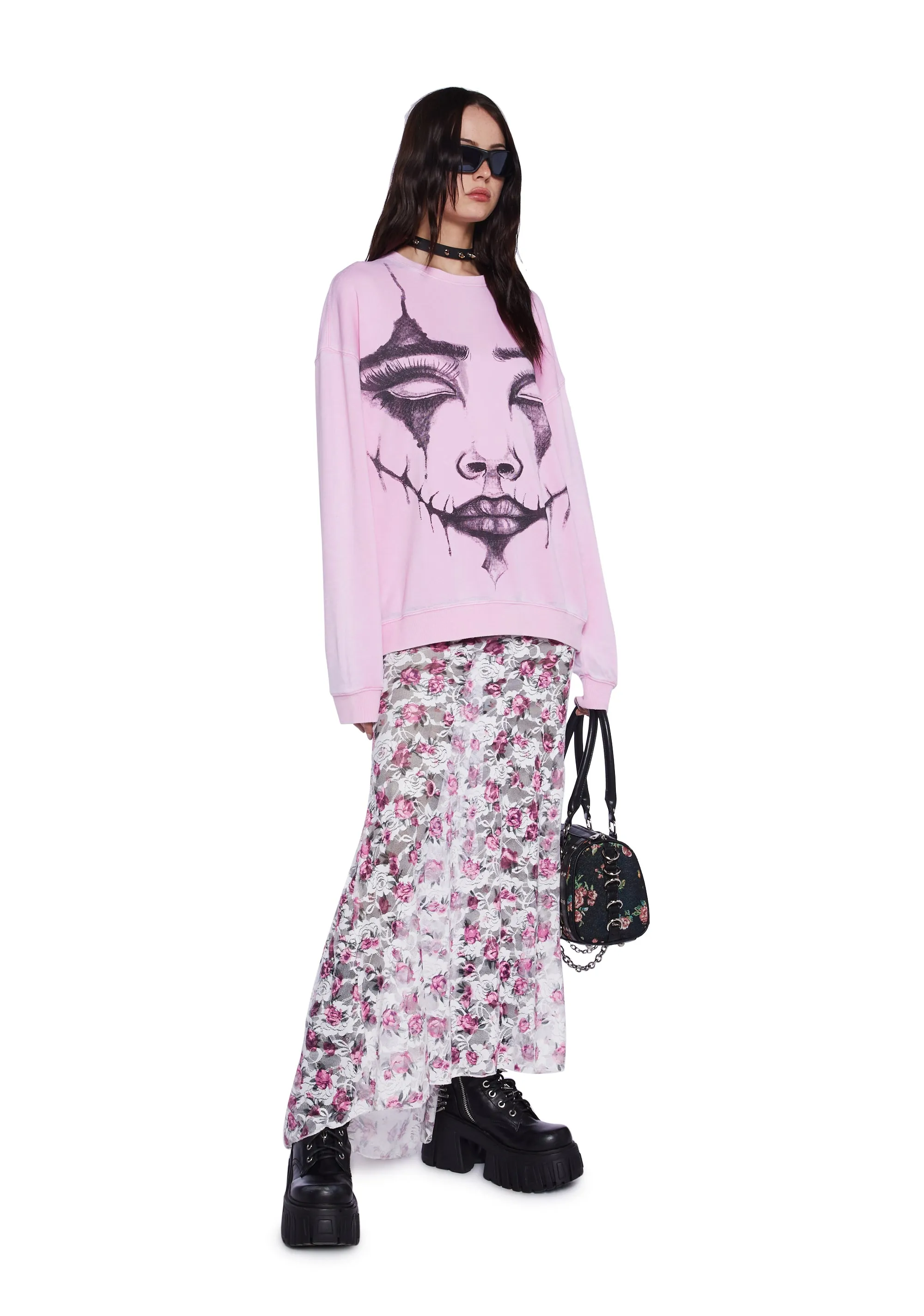 So Serious Oversized Sweatshirt sold by Dolls Kill product image thumbnail 2
