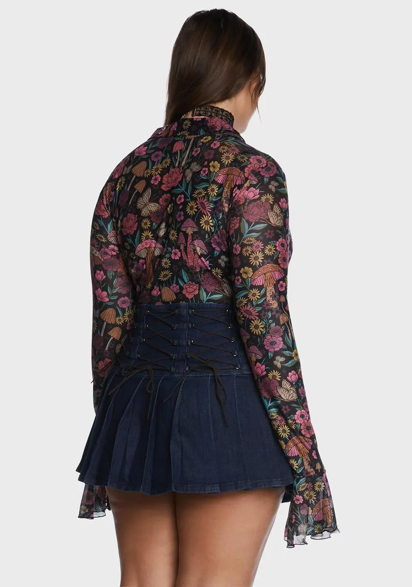Plus Daydreamer Floral Sheer Blouse sold by Dolls Kill product image thumbnail 4