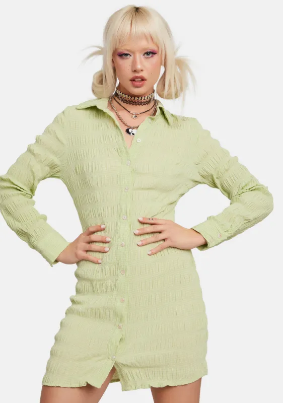 Wistful Glance Button Down Dress sold by Dolls Kill