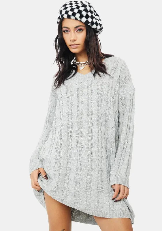 Gloomy Cuddle Weather Sweater Dress sold by Dolls Kill