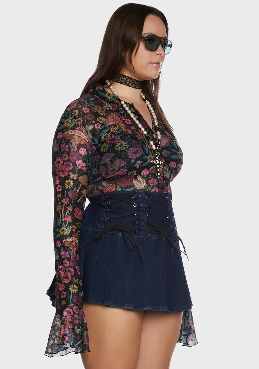 Plus Daydreamer Floral Sheer Blouse sold by Dolls Kill product image thumbnail 2