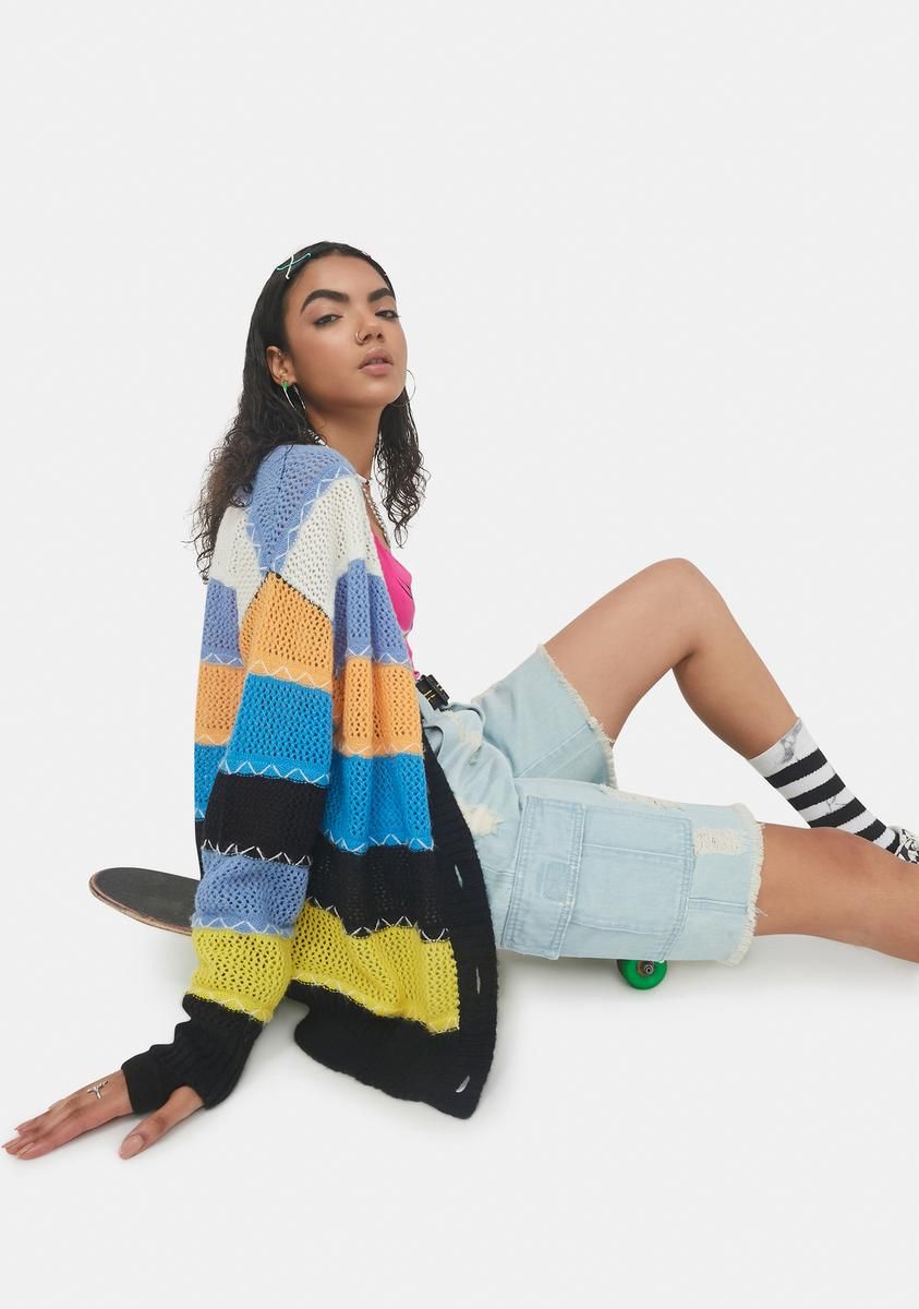 Seize The Day Striped Cardigan sold by Dolls Kill product image thumbnail 2