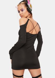 Midnight Retro Boomin' Cut-Out Mini Dress sold by Dolls Kill