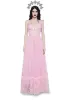 Dance With Death Sleeveless Maxi Dress - Pink sold by Dolls Kill