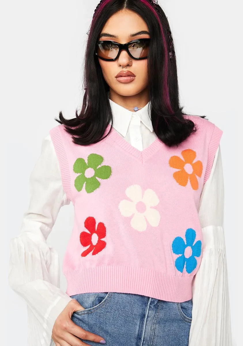 Floral Intarsia Vest sold by Dolls Kill product image thumbnail 2