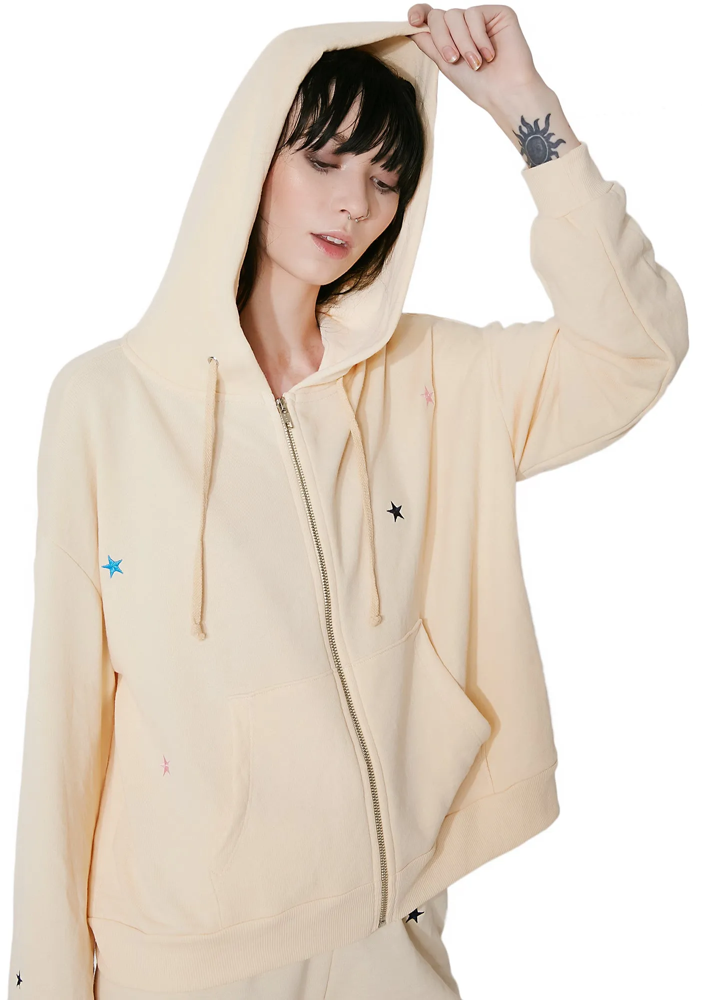 Starlet Embroidery Zip Hoodie sold by Dolls Kill product image thumbnail 2