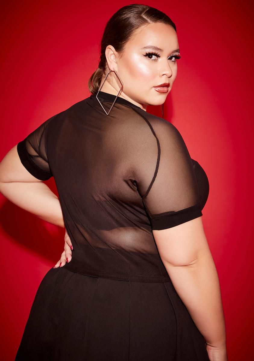 Plus With The Pits Cherry Rhinestone Top sold by Dolls Kill product image thumbnail 4