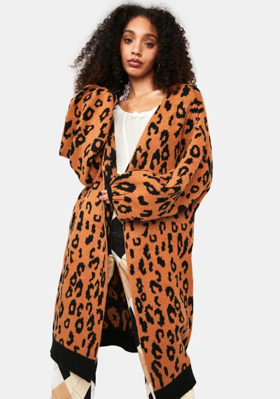 Purrfect Day Animal Print Cardigan sold by Dolls Kill