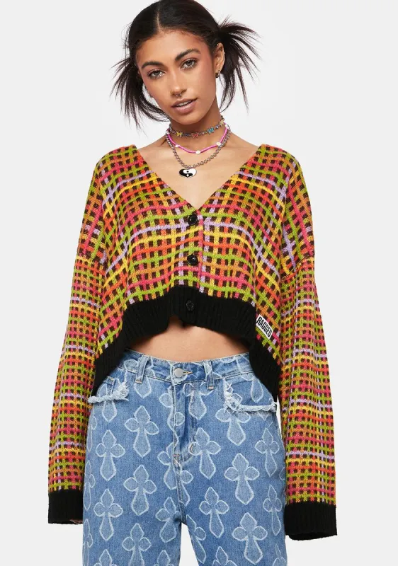 Synth Knit Cardigan sold by Dolls Kill