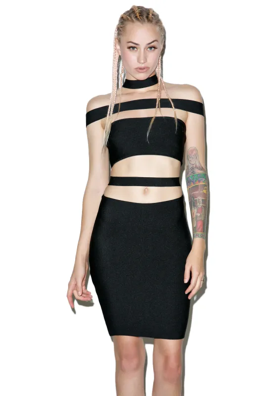 Censored Tales Bandage Skirt Set sold by Dolls Kill