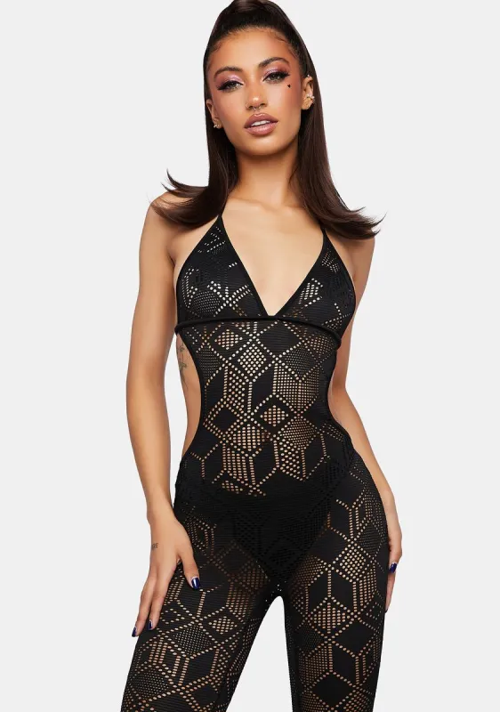 Aim To Tease Knit Jumpsuit sold by Dolls Kill