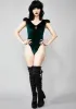 Stained Glass Heart Lace-Up Bodysuit sold by Dolls Kill