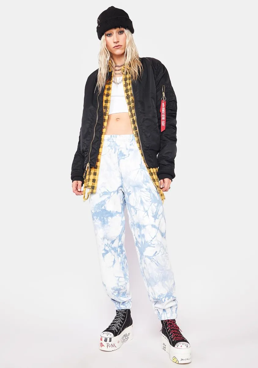 Peace & Petals Tie Dye Sweatpants sold by Dolls Kill product image thumbnail 3