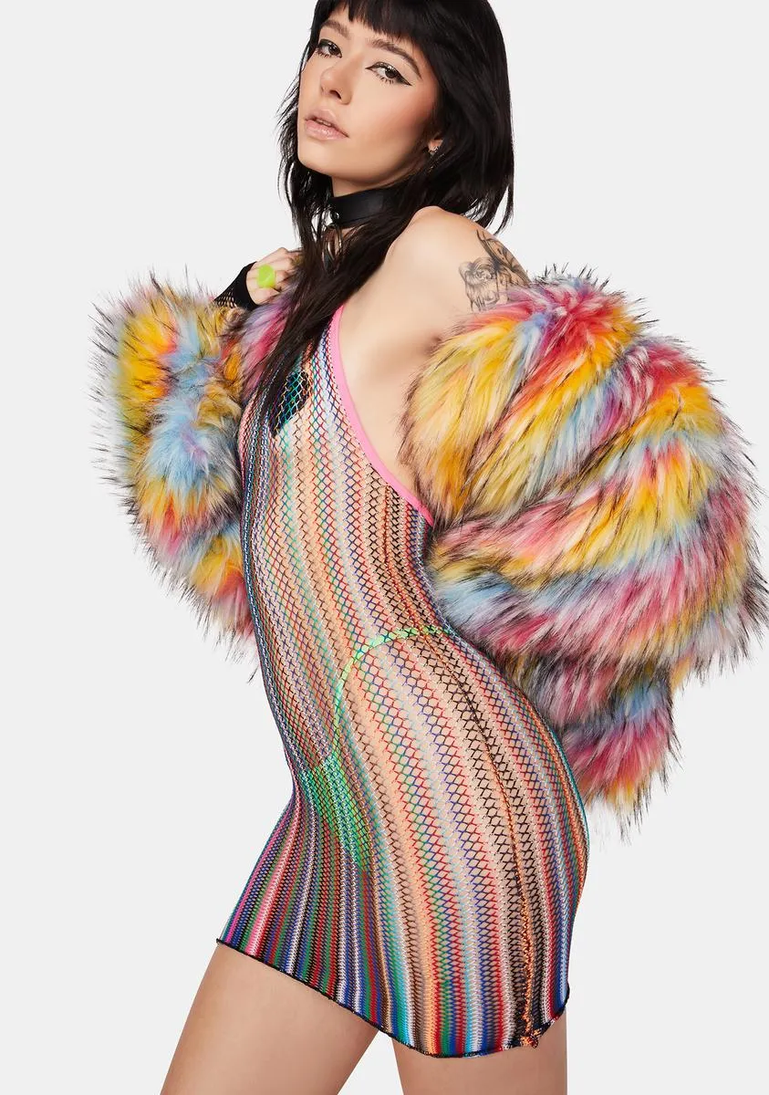 Spread The Word Fishnet Mini Dress sold by Dolls Kill product image thumbnail 2