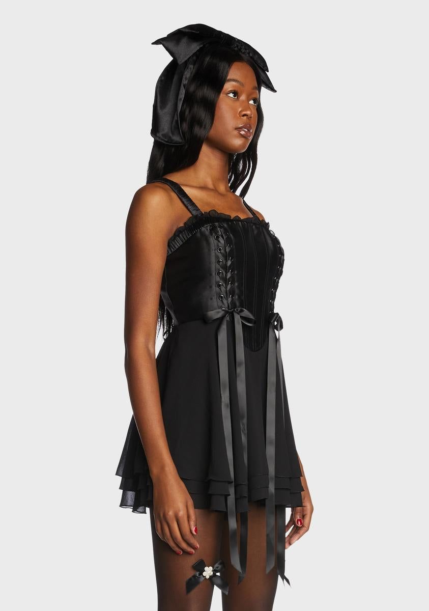 Dark Earth Angel Satin Dress sold by Dolls Kill product image thumbnail 3