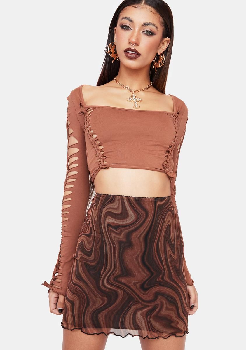 Art Muse Mesh Mini Skirt sold by Dolls Kill product image thumbnail 2