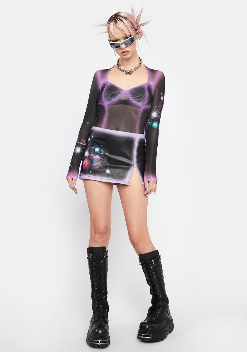 Beyond Starlight Mesh Bustier Top sold by Dolls Kill product image thumbnail 3