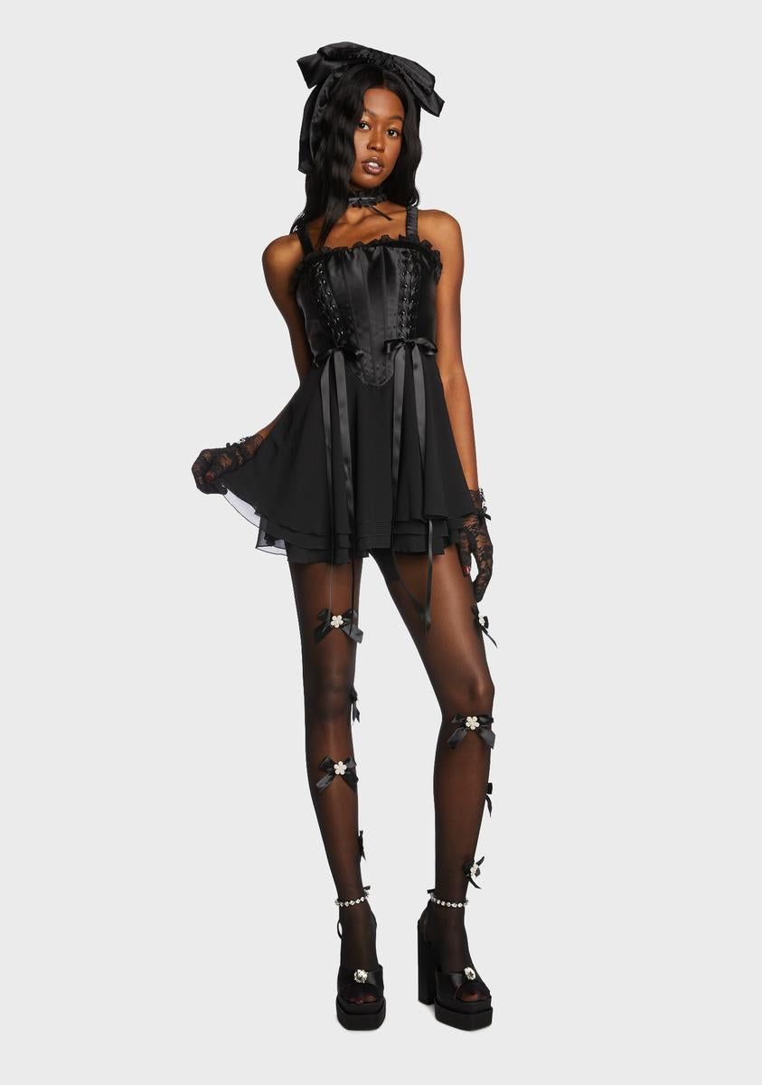 Dark Earth Angel Satin Dress sold by Dolls Kill product image thumbnail 5