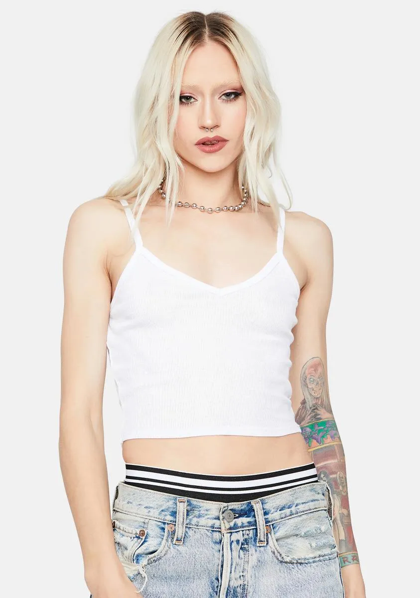 Sparks Fly Ribbed Crop Tank sold by Dolls Kill