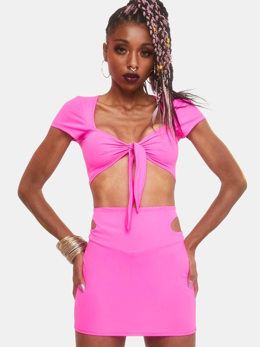 Fallin' Up Cut-Out Mini Skirt sold by Dolls Kill