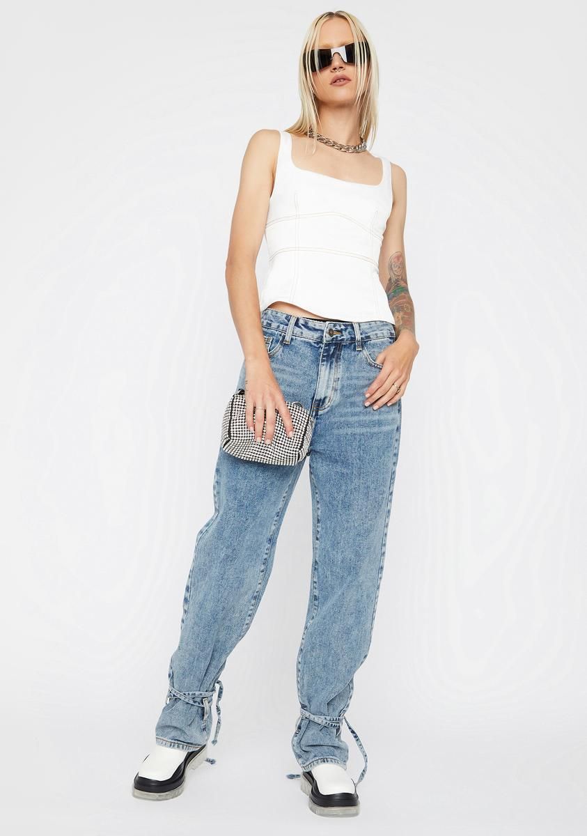 Cherish Me Forever Bustier Crop Tank sold by Dolls Kill product image thumbnail 3