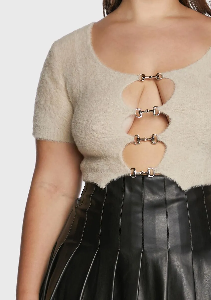 Plus Stunner Status Cropped Sweater sold by Dolls Kill product image thumbnail 2