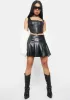 Vegan Leather Total Judgement Corset Crop Top sold by Dolls Kill