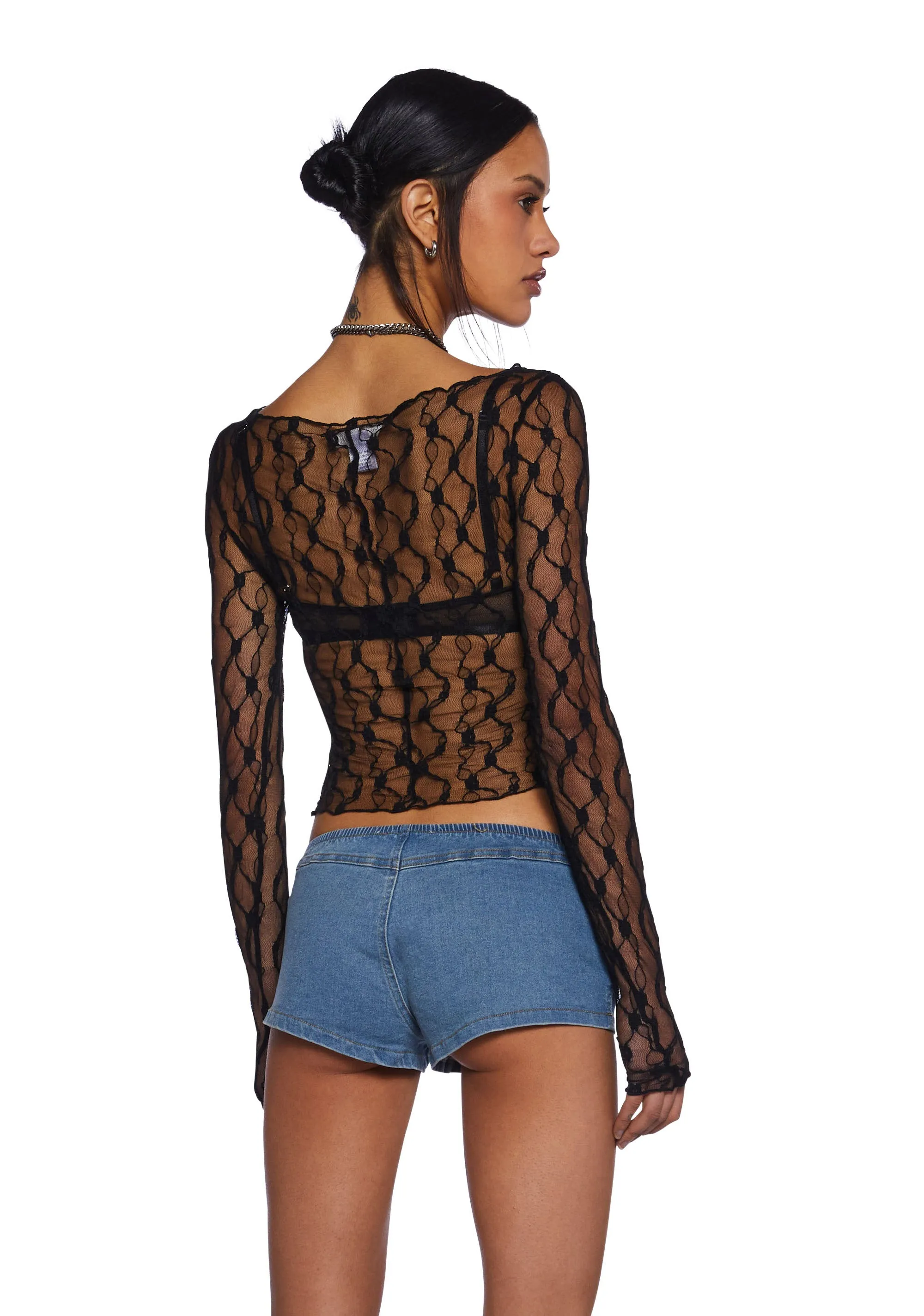Breaking Up Long Sleeve Top - Black sold by Dolls Kill product image thumbnail 4