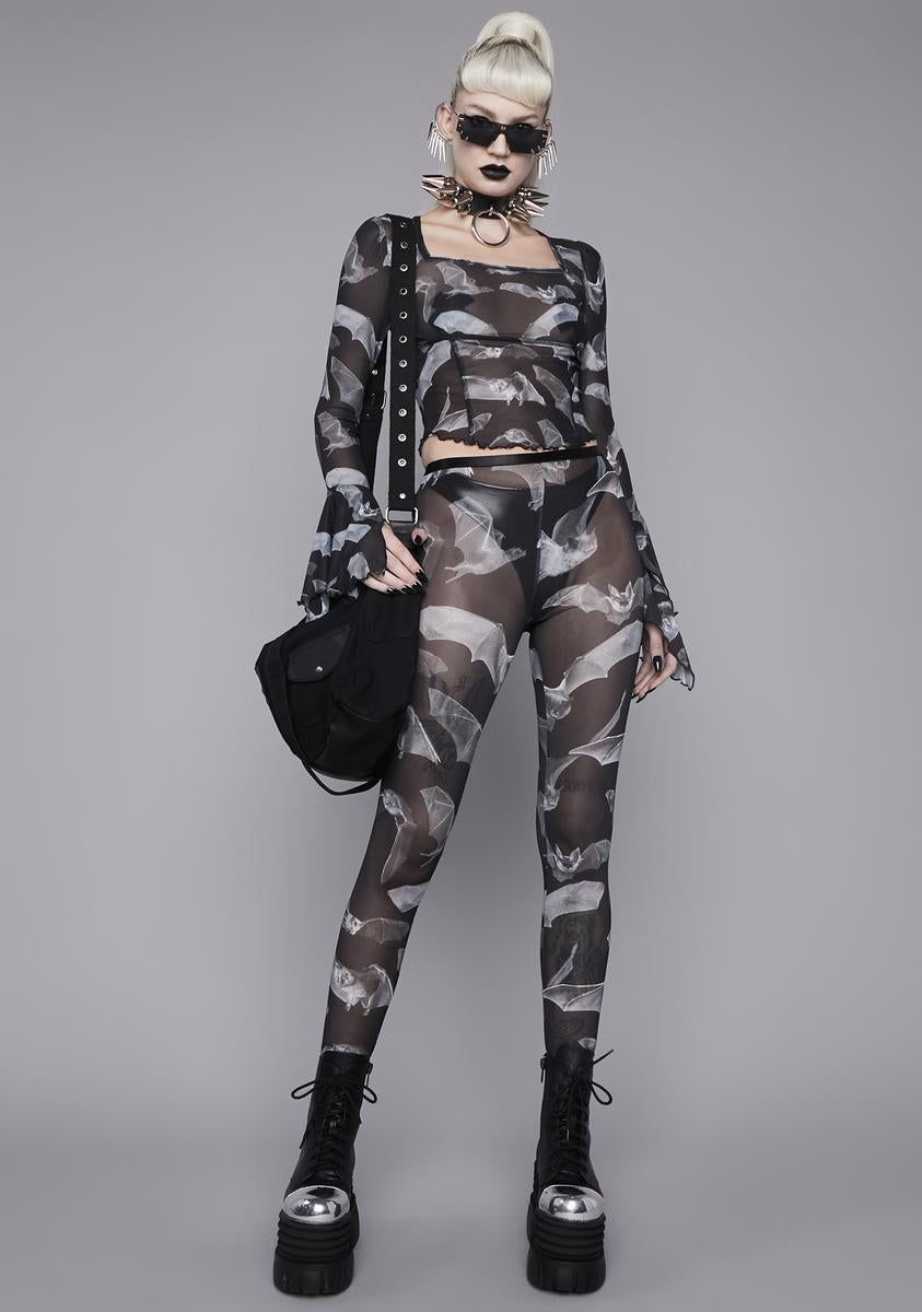 Deadly Echo Mesh Leggings sold by Dolls Kill product image thumbnail 3