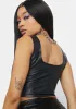 Vegan Leather Total Judgement Corset Crop Top sold by Dolls Kill