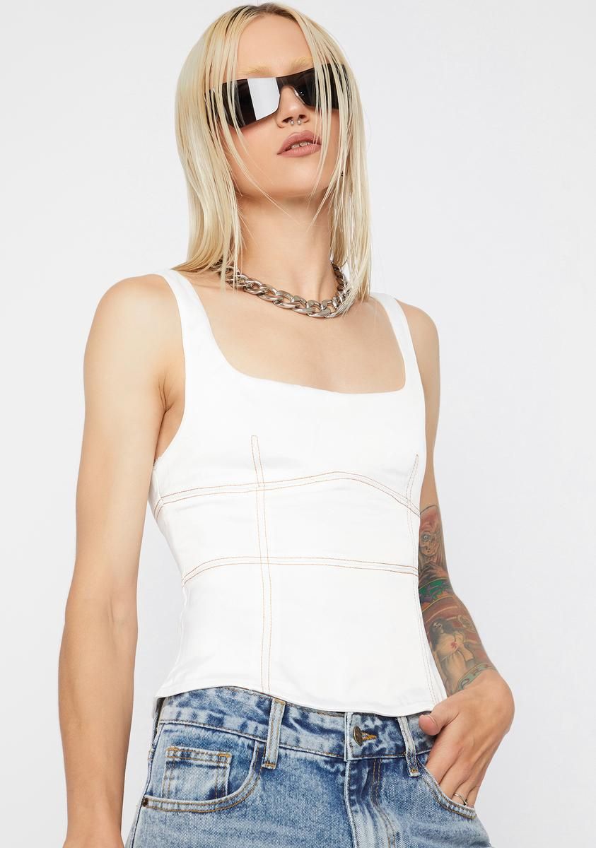 Cherish Me Forever Bustier Crop Tank sold by Dolls Kill product image thumbnail 2