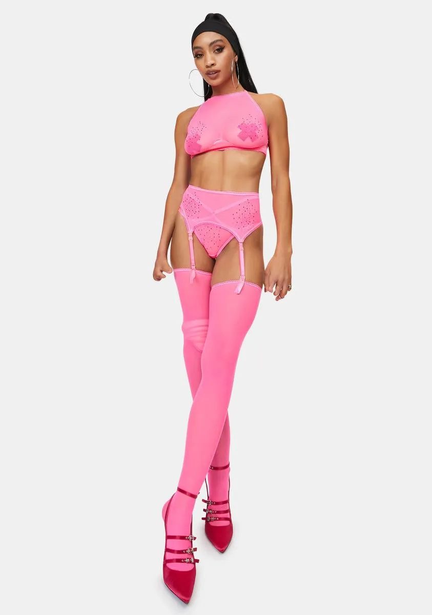 Candy Lust With Luxury Sheer 3-Piece Garter Set sold by Dolls Kill product image thumbnail 3