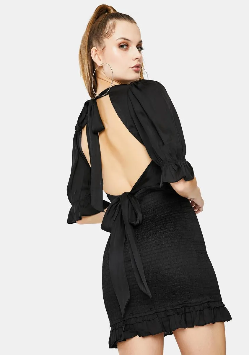 Silky Ruched Mini Dress sold by Dolls Kill product image thumbnail 4