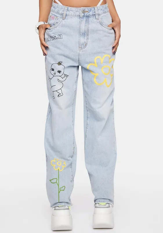 Maybe High Waist Jeans sold by Dolls Kill
