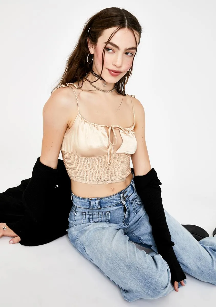 Champagne Cemara Crop Top sold by Dolls Kill product image thumbnail 2