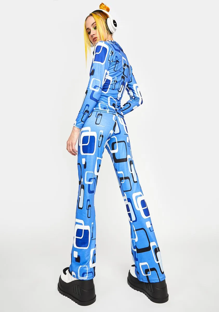 Blue Telly Wide Leg Pants sold by Dolls Kill product image thumbnail 4