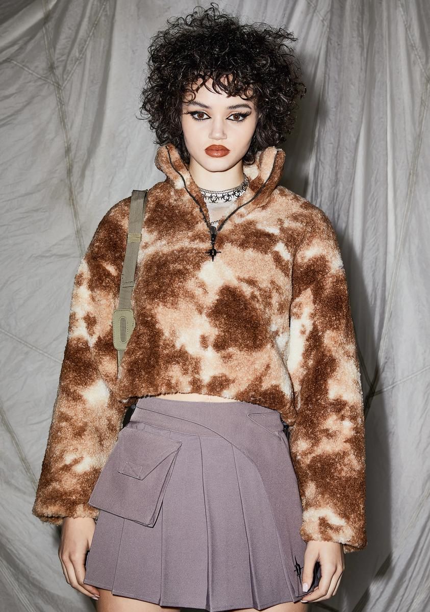 Reverb Desert Camo Sherpa Pullover sold by Dolls Kill