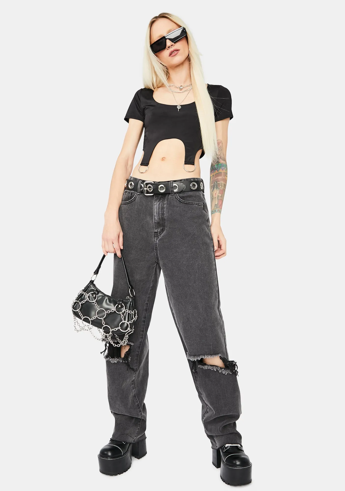 After Today D Ring Strap Crop Top sold by Dolls Kill product image thumbnail 4