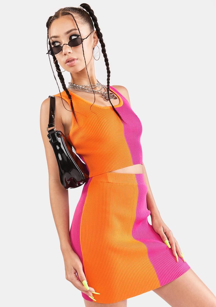 Sour Candy Two Tone Skirt Set sold by Dolls Kill product image thumbnail 2